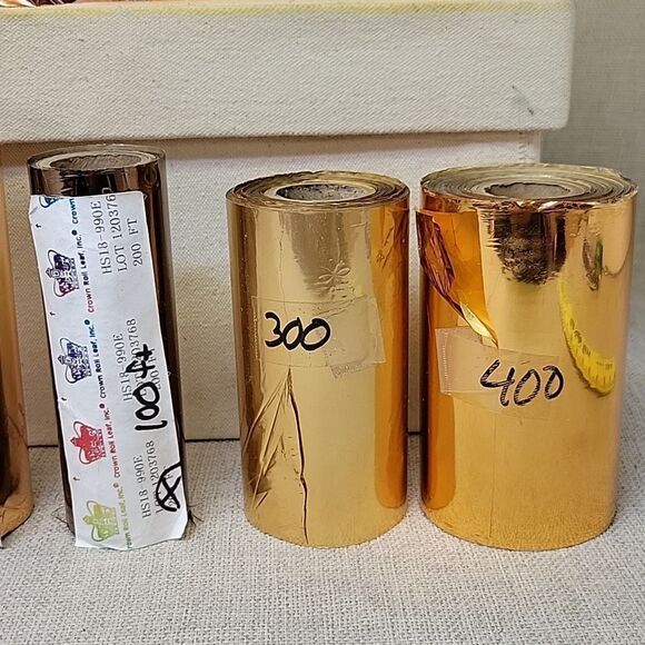 Crown Leaf  Foil Rolls - Rose Gold,Copper (Set 5) - Picture 4 of 6